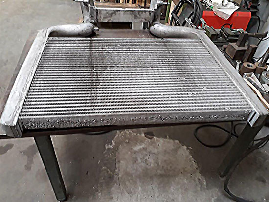 Zerstörte Kühlrippen wurden entfernt