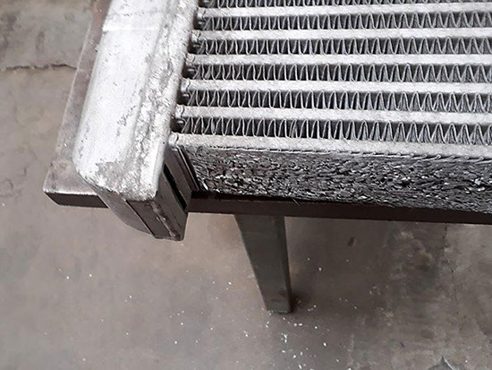 Detailaufnahme Anschluss Kühlrippensegment