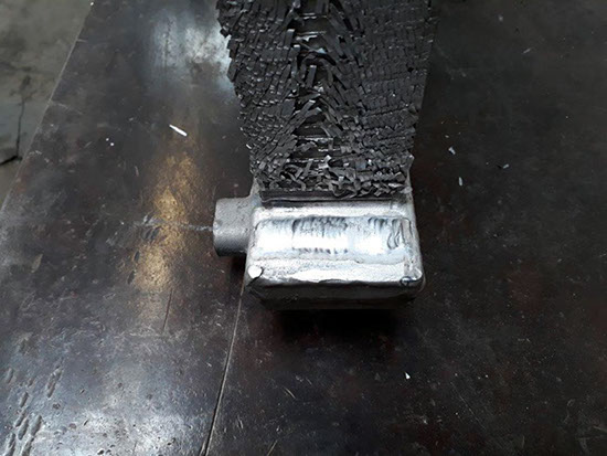 Draufsicht Anschluss Kühlrippensegment