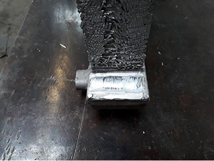 Draufsicht Anschluss Kühlrippensegment