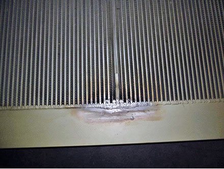 Abgedichteter Riss im Biogas Ladeluftkühler