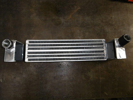 Ölkühlernetz vorm Schweißen