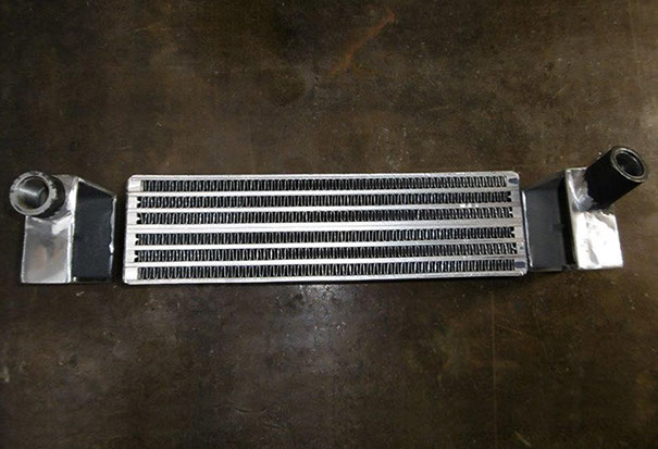 Ölkühlernetz vorm Schweißen