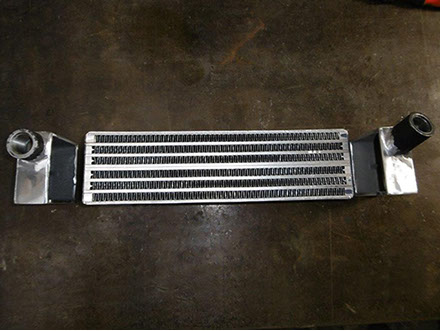 Ölkühlernetz vorm Schweißen